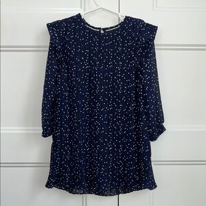 Navy Blue Polka Dot Dress
